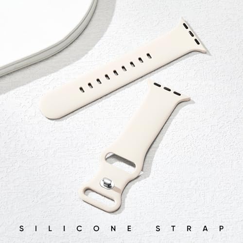 Silicone Band Compatible with Apple Watch Bands for Women 40mm 44mm 45mm 46mm 38mm 41mm 42mm 49mm Ultra Men, Sport Strap for iWatch Bands Series 10 9 8 7 6 5 4 3 SE