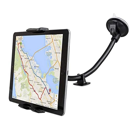 EEEKit Car Tablet Mount Holder, Windshield Mount Long Arm Suction Cup Mount for 4-12 Inch Tablet, Cell Phone or GPS Holder for Most Car Truck Vehicle