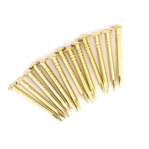 100 clavos de latón con cabeza redonda para instalación y reparación de bisagras de muebles, longitudes: 10 mm, 15 mm, 18 mm y 22 mm (18 mm) miniatura 2