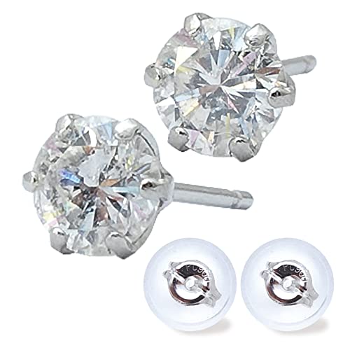 計0.4ct/D/SI2/EX/H&C/【鑑定書付き】ダイヤモンドピアス 天然 六本爪 プラチナ Ptダイヤ Pt900 ダブルロックキャッチ付 アクセサリー (0.2ct×2)