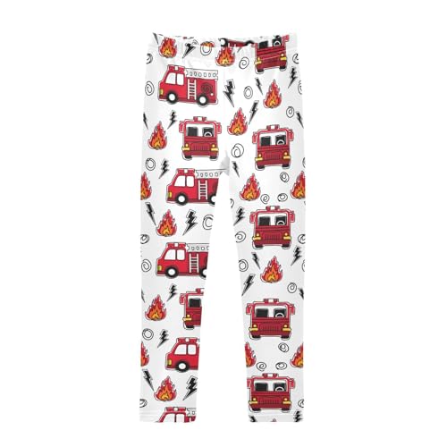 Girls Leggings Fire Truck and Equipment Toddler Girls Clothes Leggings for Girls Toddler Girls Leggings 3-4T