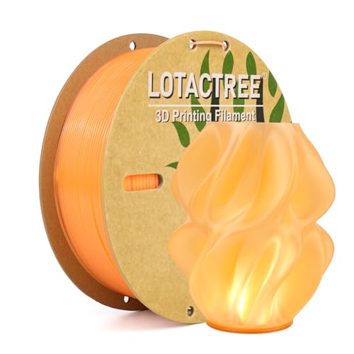 Image of Translucent Orange PLA Filament, PLA Crystal Filament 1.75mm, 1KG | Translucent Ice Orange PLA Filament Offers An Elegant Neon-Stone Shade For Striking Creative Models