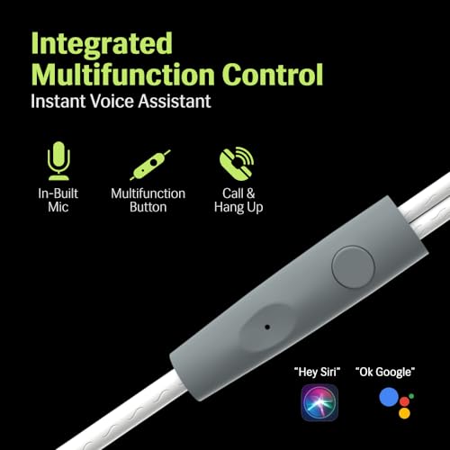 Image of Lava Probuds E1c in Ear Earphone | 12mm Bass Boosted Copper Driver with Pocket Comfy C Type Jack with Wire Protector | Dual Tone Stylish Design | in-Built Mic | IPX4 Water Resistant (White)