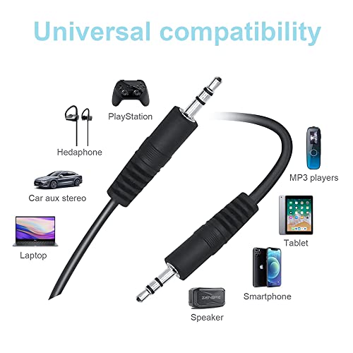 Cable AUX 3.5mm macho a macho 5FT GUY-TECH negro miniatura 2