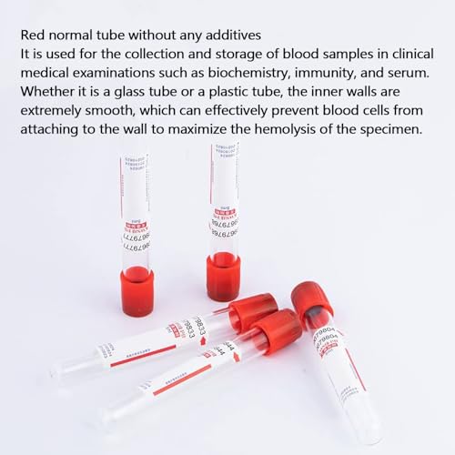 Probówki do pobierania krwi, jednorazowe probówki próżniowe, bez dodatków, 3 ml/5 ml/10 ml, opakowanie 100 sztuk do użytku laboratoryjnego