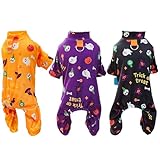 犬 ハロウィン コスチューム 変装 コスプレ 猫 ペット 仮装 暖かい 袖あり ポリエステル カバーオール 傷なめ防止 犬ウェアー お散歩用 わんこ用 (XL,3PCS)