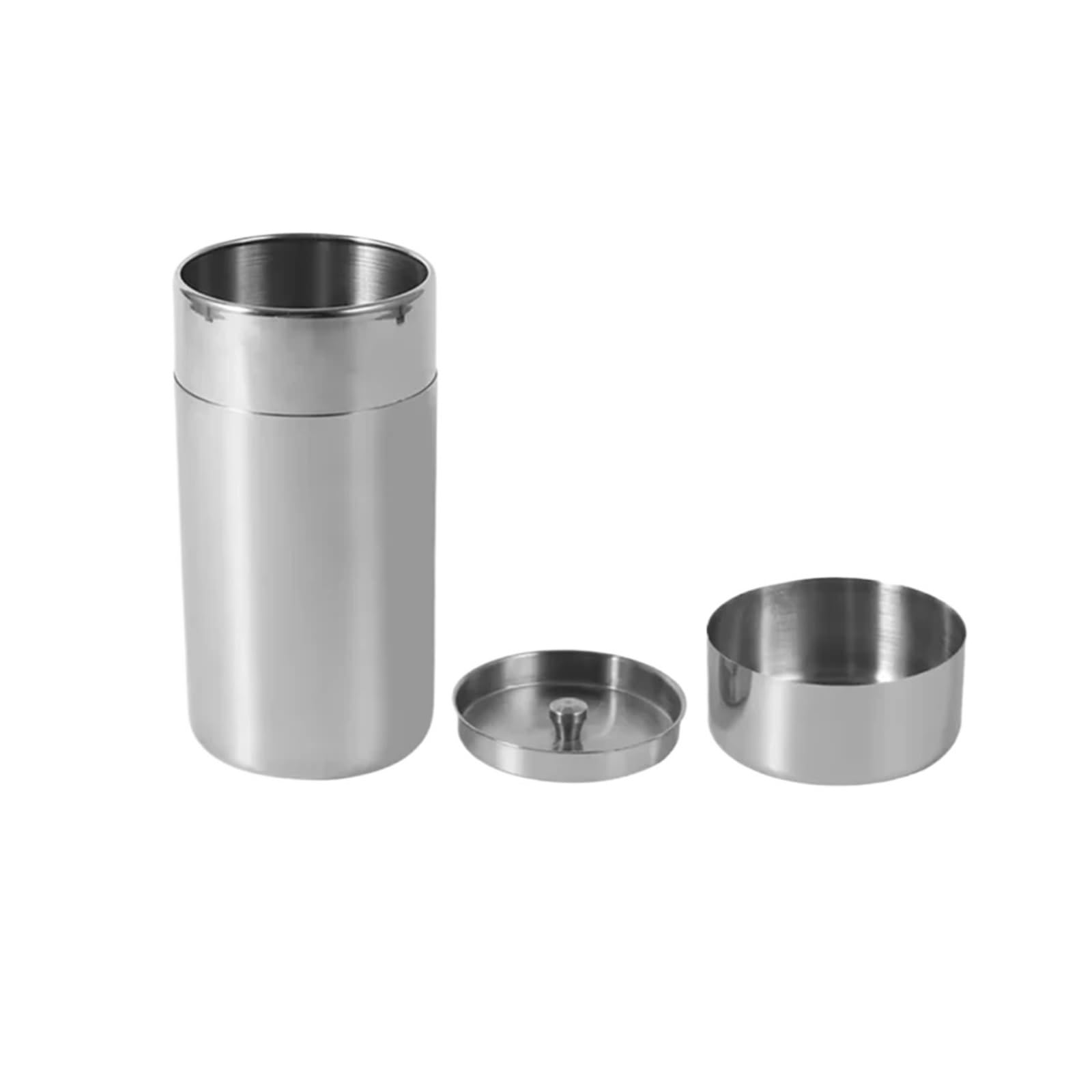 UBOHUZ 2pc Stainless Steel Tea Can Loose Leaf Tins Small Travel Portable Container Coffee Sugar Box Containers Kitchen Canisters for Tea, Coffee(550ML)