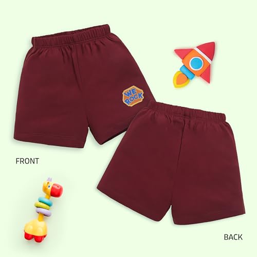 Image of LuvLap Baby Boys & Girls Regular Fit 100% Cotton Shorts Pack of 6