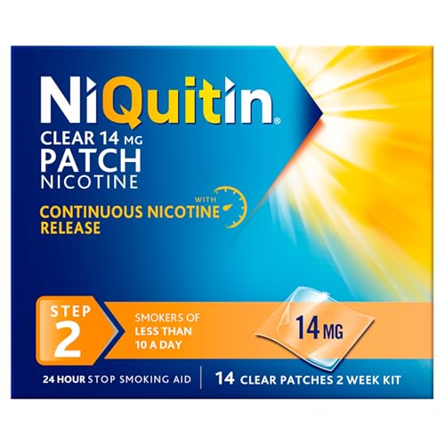 NiQuitin Clear Patch Step 2 14mg 14 Patches Stop Smoking Aid