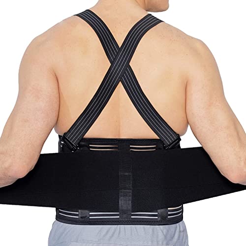 Ceinture lombaire avec bretelles réglables anthracite en taille M - 6