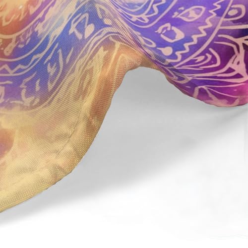 Rideau de douche mandala aquarelle 240x200 cm lavable en polyester imperméable - 7