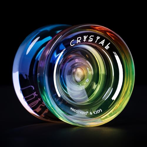 Image of 3 Pack Responsive Yoyos K2 Crystal for Kids Beginners, Dual Function Yoyos with Unresponsive Bearings Kit for Advanced and Pro Finger Spin Tricks+18 Yoyo Strings+3 Bags(Black+Green+Blue Pink Yellow)