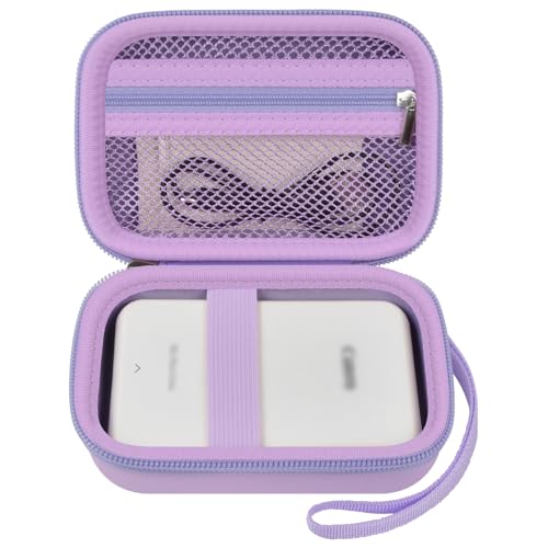 Image of Case Compatible with Canon Ivy 2 Mini Photo Printer/for Kodak Step/for Ivy CLIQ+2 CLIQ 2, Mobile Wireless Bluetooth Instant Camera Printer Cover fits Photo Paper & Cable(Case Only)-Purple