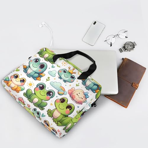 Maletín para portátil con diseño de rana, 13-15.6 pulg miniatura 7