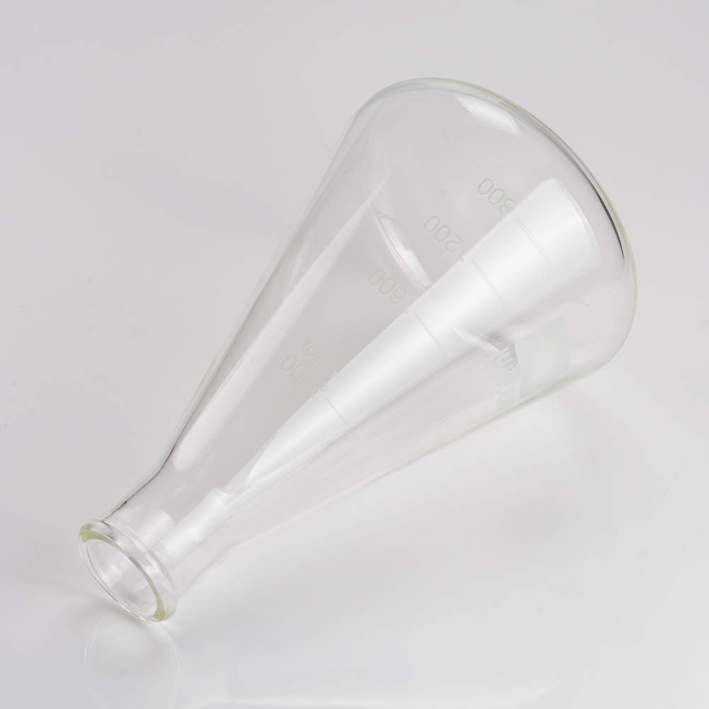 Labasics Matraces Erlenmeyer en Boca Estrecha, Erlenmeyer Flask Matraz de Cristal de Borosilicato con Borde Resistente - 2L