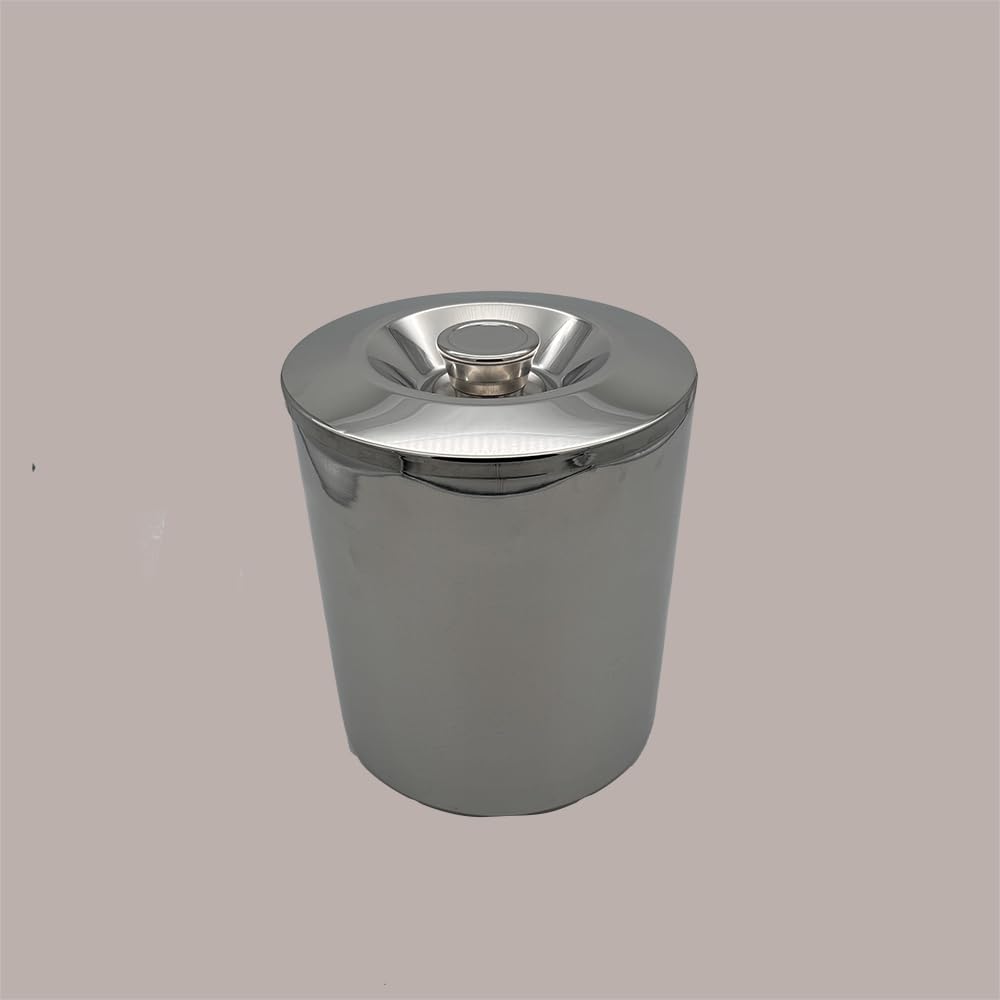 Lucgel Coperchio in Acciaio Inox per Carapina Gelato, con Pomolo Centrale, Diametro 20 cm