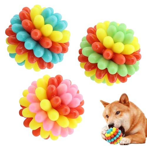 Pelota genérica para perros | Bola interactiva para perros masticadores agresivos | Juego de recuperación para animales de compañía raza media pequeña gran cachorro ejercicio movimiento entrenamiento