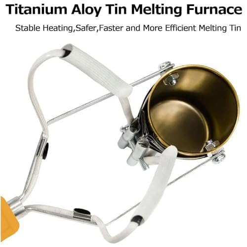 Crisol de Plomo de Mano, crisoles de 380 W para fundir Metal, crisol eléctrico para Plomo, Ajuste de 200-450 ℃, fusión en 10 Minutos, Capacidad de 1100 g, crisol de Plomo para moldes de Peso