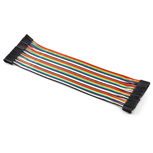 Image of Besomi Electronics Female to Female Jumper Wires - 40-Piece Multicolor Ribbon Cables, 20cm, Tinned Copper, for Prototyping, Arduino, Raspberry Pi