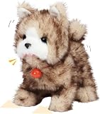 Cuteoy Walking Perro amarillo de peluche parlante de peluche educativo para niñas y niños para cumpleaños, 7 pulgadas