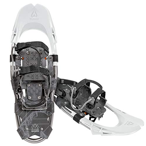 WildHorn Outfitters Delano Snowshoes for Women and Men Lightweight Adjustable Binding All-Terrain TPU Cold Resistant Aluminum Frame Snow Shoes, Arctic White, 22