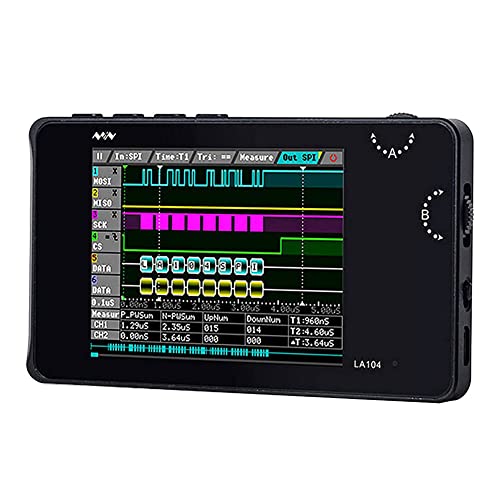 Pasuihcay LA104 Logic Analyzer Pocket Size Handheld SPI I2C UART 100Msa/S Max Sampling Rate