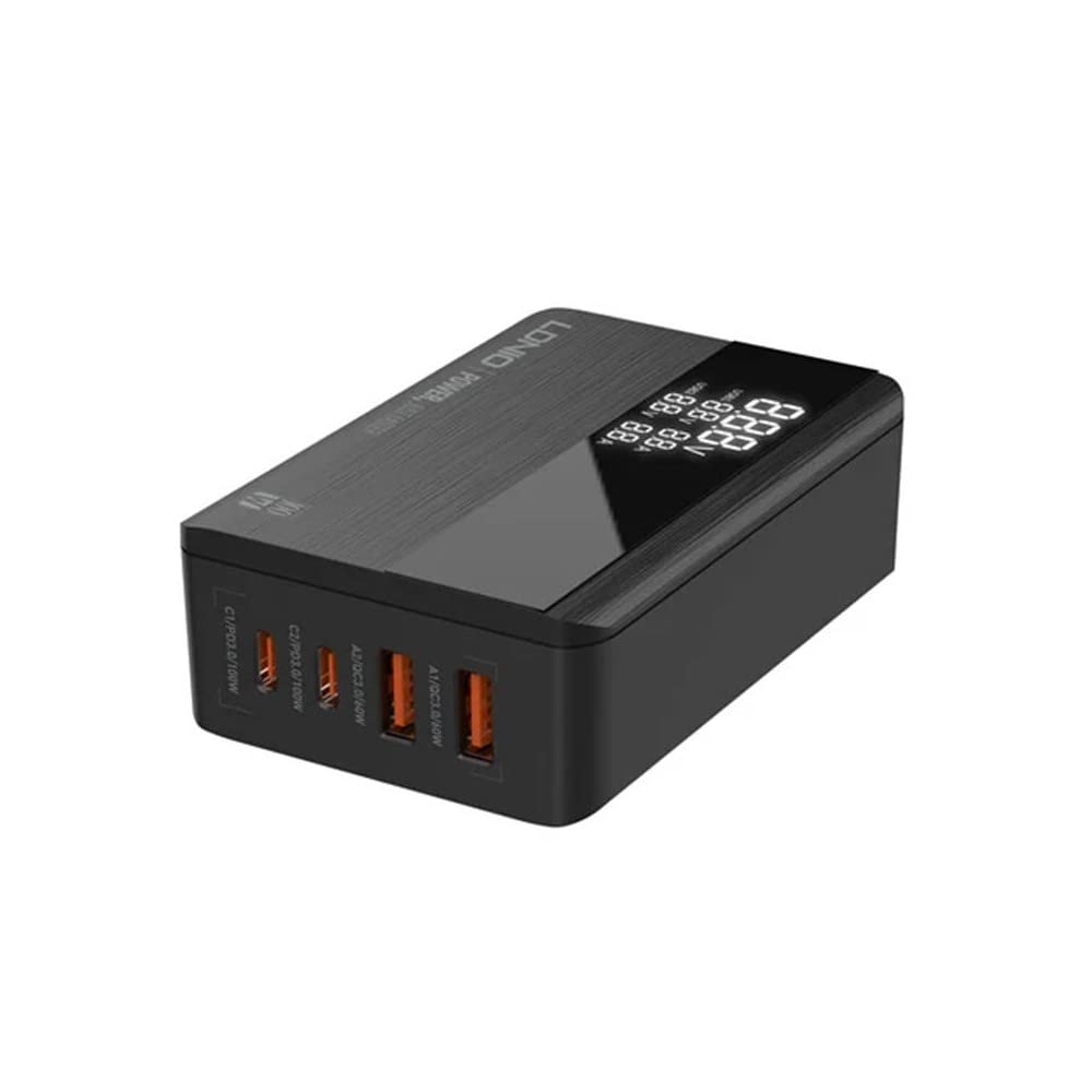 E-Sell Enterprise, LDNIOo A4809C Universal 100W GaN Super Fast Desktop USB Charger with LED Display, 4 Port USB (PD3.0&QC4.0) Charging Station-image-41