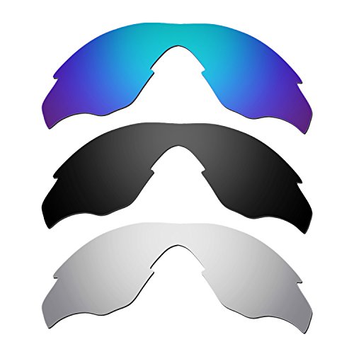 Lentes de recambio M2 para ciclismo y conducción en azul negro titanio
