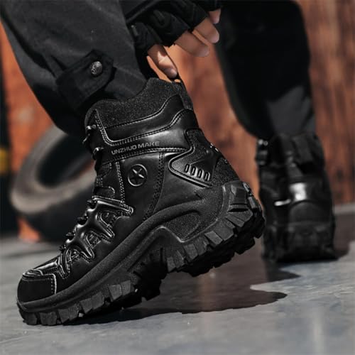 Image of Men's Military Tactical Boot Lightweight Comfortable Boots Motorcycle Combat Hiking Boots Hiking Boots Hiking Shoes