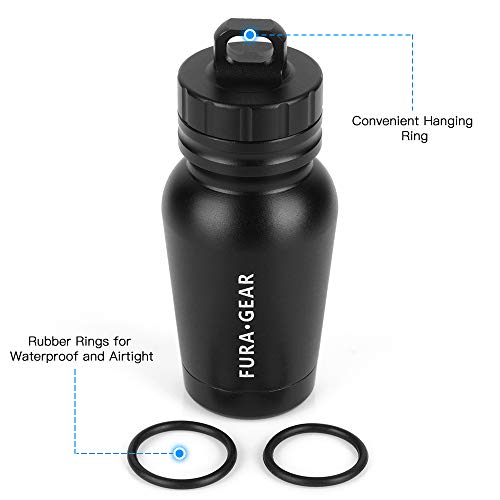 Ajcoflt Cilindro de cápsula de sobrevivência de recipiente de armazenamento selado de liga de alumín