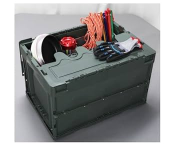 トラスコ中山 折りたたみコンテナ 50L 13個セット トラスコ中山 TRUSCO 薄型折りたたみコンテナ 50Lロックフタ付