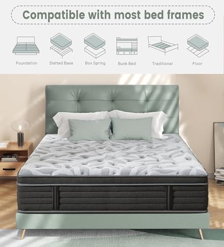 Image of PECHINOU 10 Inch Twin Size Medium Firm Hybrid Mattress