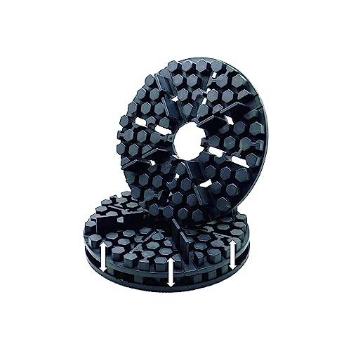VERLEGEHILFEN 50 x Gummi Stelzlager - Flexibles Plattenlager - Fugenbreite 2mm x Höhe 10mm - Flexibles Stelzlager für Terrassenplatten. Gummi Plattenlager mit Fugenkreuz (2 x 10mm (B x H))