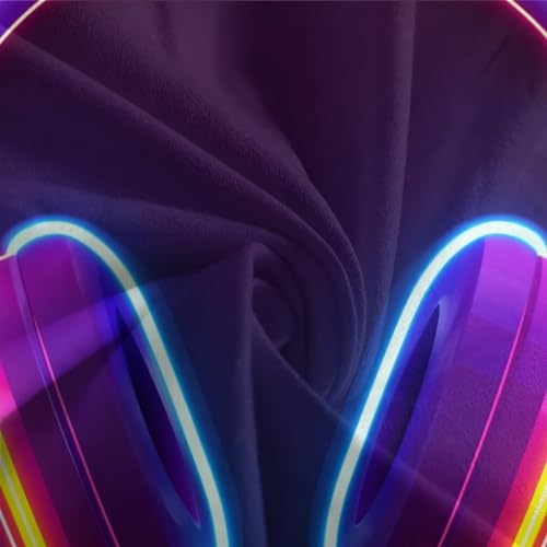 Housse de couette hypoallergénique casque d'écoute déco lit king size - 7