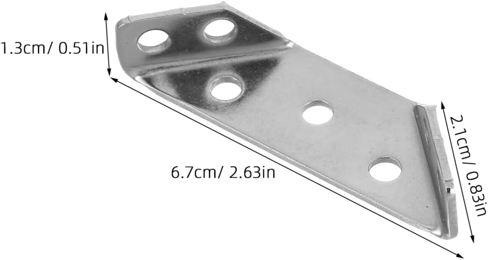 Gadpiparty Heavy Duty Corner Brackets 20 Pack with 140 Screws Triple-Sided Stainless Steel Furniture Connectors for Frame Shelf Support Hardware Set 2.63X0.82X0.51 Inch