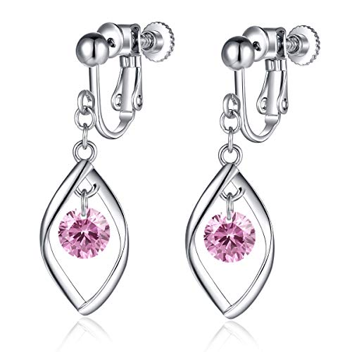 NUVAZU レディース 葉 揺れる ファッション シルバー925 フック ピアス キュービックジルコニア 金属アレルギー対応 スタッド イヤリング