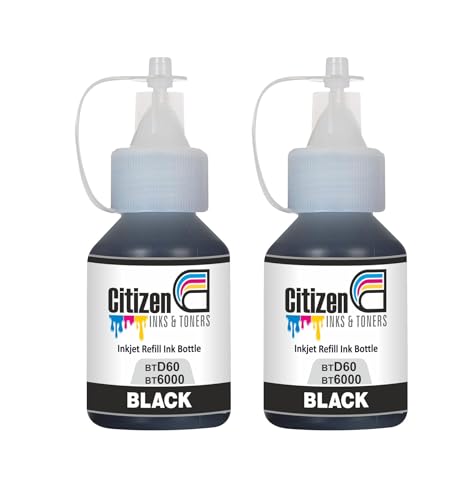 Image of BT6000 Refill Ink Bottle | Compatible with Brother Printers - DCP-T220, DCP-T226, DCP-T420W, DCP-T426W, DCP-T520W, DCP-T525W | High Print Quality | Leak-Proof (Pack 2 : Black)