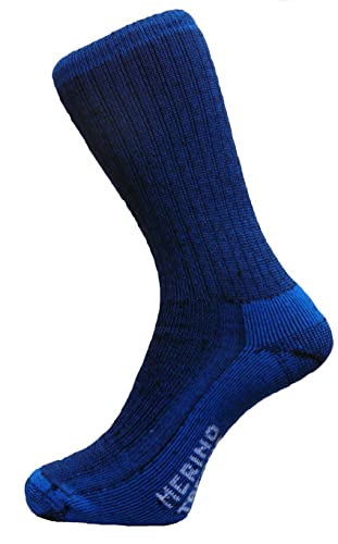 Merino Treads All Day Feet Socks 100% Australian Made Merino Wool (Men's 3-9 US, Cobalt)