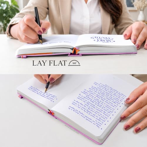 Image of NEORAH -B5 PLAIN| 368 Pages - 110 Gsm | PAGE A DAY JOURNAL (25x17.5 cm)-Hardcover Unruled Notebook |Back Pocket |3 Silk Book Mark - Completely HANDMADE for Journaling,Note Taking- LAVENDER