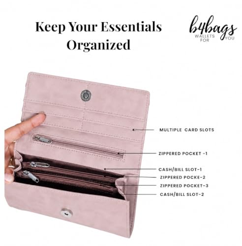 Image of b4bags Ladies Purse for Women, Blush Pink