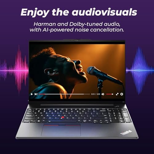 Image of Lenovo ThinkPad E16 Laptop with Backlit Keyboard • 2026 Edition • 16 inch WUXGA IPS Display • Intel 10-Core i5-1335U • 12GB RAM • 512GB PCIe SSD • Fingerprint Reader • Windows 11 Pro for Work&Study