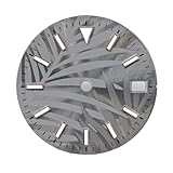 Saharuse Orologio da 28,5 mm con quadrante 1 Pezzo for Movimento NH35 Accessorio Luminoso Verde(Grey 2)