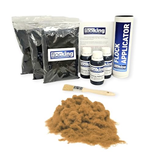 Adhésif de flocage FLOC-KING et fibres en nylon pour tableau de bord voiture et modélisme