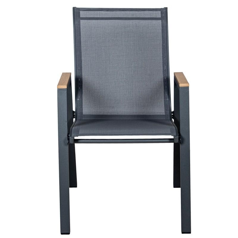 Chaise empilable DRW anthracite pour optimiser l'espace du balcon - 6