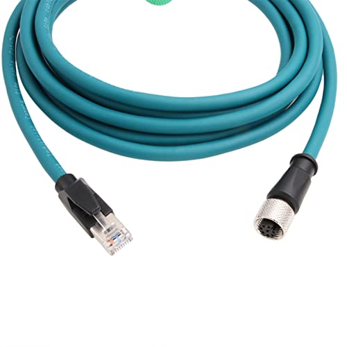 Cable Ethernet M12 A Código 8 Pin Hembra a RJ45 Cat-7e Patch Cord 5 m miniatura 6
