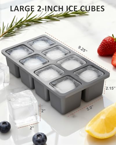 Set 4 bandejas de silicona para cubos de hielo con tapa miniatura 4