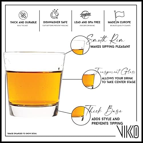 Vikko 3.5オンス テキーラショットグラス 12個セット クリアで丈夫なミニグラス スピリッツとリキュール 食器洗い機対応
