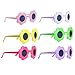 6 Pares de Gafas de Sol Marco de Flor de Plástico de Moda para 18 Pulgadas Muñecas