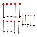 Ice Fishing Rod Tip 15pcs Ice Fishing Rod Spring Ball Tip Compact Sensitive Flexible Pond
