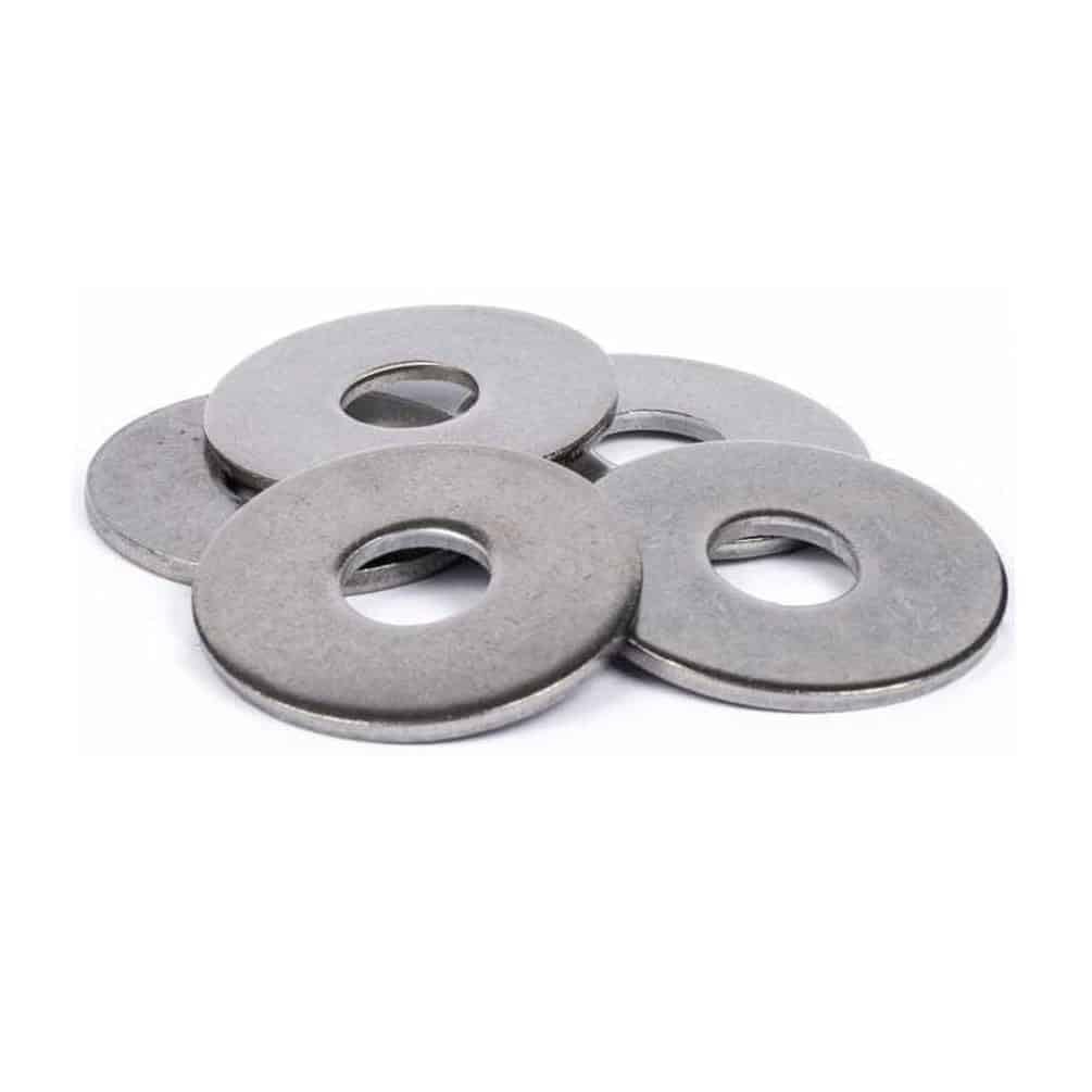 10 arandelas planas extra grandes tipo LL 27 mm - NFE 25513 - NFE25-514 - ISO 7089 - Inox A4 - D-Work